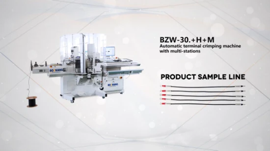 Máquina automática de crimpagem de terminais duplos de alta precisão com tubo marcador de cabo para inserção de fio elétrico
